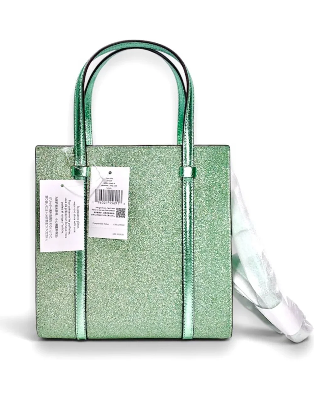 Kate Spade—Glitter Kenzie Small Crossbody Tote—Seawater *NWT*
